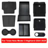 Tesla Model Y 2025 Juniper Console  Armrest Storage Organizer Box  Custom Fit Interior Storage Solu