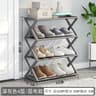 X Shape Dust Proof Shoe Rack Organizer 4 Tier Steel Shoe Rack 2
