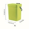 Space Saving Quiet Close Trash Can Sealed Kitchen Office Bin 3