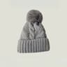 Winter Knit Beanie Hat With Fur Pompom Warm Velvet Lined Cap 3