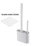 Wall Mounted Silicone Toilet Brush Soft Bristle No Dead Corner Bathroom Cleaning Brush Set 6