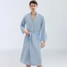 Unisex Waffle Bathrobe Quick Dry Sauna Homewear For Spring And Summer 3
