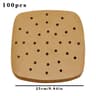 100 Piece Disposable Air Fryer Paper Liners Non Stick Oil Absorbing Baking Sheets 6