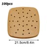 100 Piece Disposable Air Fryer Paper Liners Non Stick Oil Absorbing Baking Sheets 3