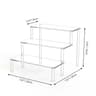 Multi Layer Acrylic Display Stand Transparent Trapezoid Shelf 3