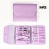 16 Piece Professional Manicure And Pedicure Nail Care Set With Travel Case 3