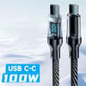 NNBILI 100W USB C Fast Charging Cable With LED Power Display 0