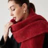 Unisex Wool Blend Winter Scarf Thick Thermal Muffler Shawl Soft Solid Color Cold Weather Wrap 9