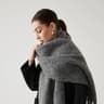 Unisex Wool Blend Winter Scarf Thick Thermal Muffler Shawl Soft Solid Color Cold Weather Wrap 10