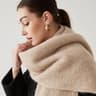 Unisex Wool Blend Winter Scarf Thick Thermal Muffler Shawl Soft Solid Color Cold Weather Wrap 6