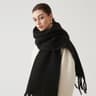 Unisex Wool Blend Winter Scarf Thick Thermal Muffler Shawl Soft Solid Color Cold Weather Wrap 7