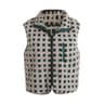 Womens Fuzzy Checkered Vest Zip Up Sleeveless Jacket Vest Warm Stand Collar Casual Outwear 1