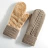 Double Layer Knitted Winter Gloves Thick Warm Velvet Lined Full Finger Gloves 6