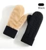 Double Layer Knitted Winter Gloves Thick Warm Velvet Lined Full Finger Gloves 1