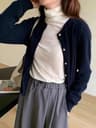 Elegant Womens Knit Button Cardigan Casual Loose Long Sleeve Winter Sweater 4