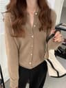 Elegant Womens Knit Button Cardigan Casual Loose Long Sleeve Winter Sweater 5