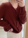 Elegant Womens Knit Button Cardigan Casual Loose Long Sleeve Winter Sweater 6