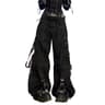 Womens Cargo Jeans Loose Fit Streetwear Denim Pants With Pockets 2