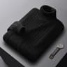 Mens Turtleneck Knit Sweater Warm High Neck Casual Pullover 2