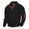 Mens Stand Collar Jacquard Knit Sweater Casual Long Sleeve Pullover 2