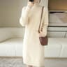 Womens Turtleneck Knit Sweater Dress Long Sleeve Winter Casual Dress 2