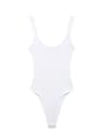 Womens Ribbed O Neck Bodysuit Stretch Snap Button Bodysuit Slim Fit Fashion Top 4