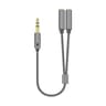 35mm Headset Splitter Audio Y Cable Headphone Mic Adapter For PC And Mobile 2