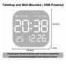Mirror Wall Clock Silent Modern Design With Temperature Display 6