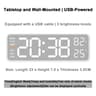 Mirror Wall Clock Silent Modern Design With Temperature Display 3