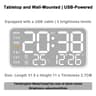Mirror Wall Clock Silent Modern Design With Temperature Display 4