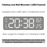Mirror Wall Clock Silent Modern Design With Temperature Display 1