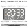 Mirror Wall Clock Silent Modern Design With Temperature Display 2