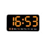 Voice Control Digital Wall Clock Large LED Display With Temperature And Dual Alarm 0