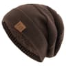 Unisex Slouchy Knit Winter Beanie Hat With Fur Lined Warm Interior 8
