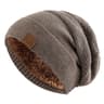 Unisex Slouchy Knit Winter Beanie Hat With Fur Lined Warm Interior 5