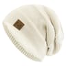 Unisex Slouchy Knit Winter Beanie Hat With Fur Lined Warm Interior 7