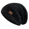 Unisex Slouchy Knit Winter Beanie Hat With Fur Lined Warm Interior 2