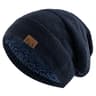 Unisex Slouchy Knit Winter Beanie Hat With Fur Lined Warm Interior 3