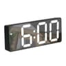 LED Mirror Digital Alarm Clock Voice Control Snooze Night Mode 5