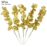Artificial Palm Leaves Gold Tropical Decor Fake Silk Leaf Set 1