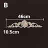 Decorative Wood Appliques Carved Furniture Onlay Trim Ornament 11