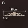 Decorative Wood Appliques Carved Furniture Onlay Trim Ornament 1