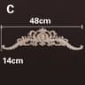 Decorative Wood Appliques Carved Furniture Onlay Trim Ornament 12