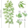 Artificial Bamboo Leaves Tall Fake Bamboo Plant Realistic Indoor Office Greenery Decor 12