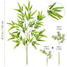 Artificial Bamboo Leaves Tall Fake Bamboo Plant Realistic Indoor Office Greenery Decor 24