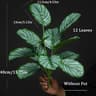 Artificial Monstera Plant Tropical Palm Leaves Fake Greenery Decor 2