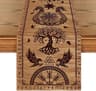 Viking Raven Helm Of Awe Linen Table Runner Norse Dining Decor 3