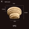 Half Round Wood Column Cap Roman Carved Applique For Furniture Decor 17