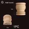 Half Round Wood Column Cap Roman Carved Applique For Furniture Decor 23