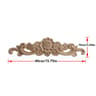 2 Piece Carved Wooden Rose Applique Furniture Decorative Trim Set 5